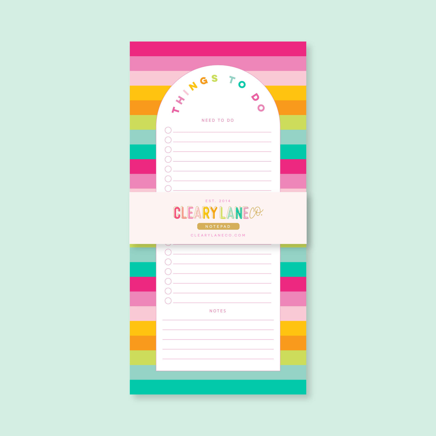List Notepad Rainbow Sunset, 4.25"x8.5"