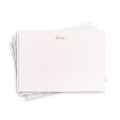 XOXO Fancy Flat - Foil Box Set of 8 Stationery