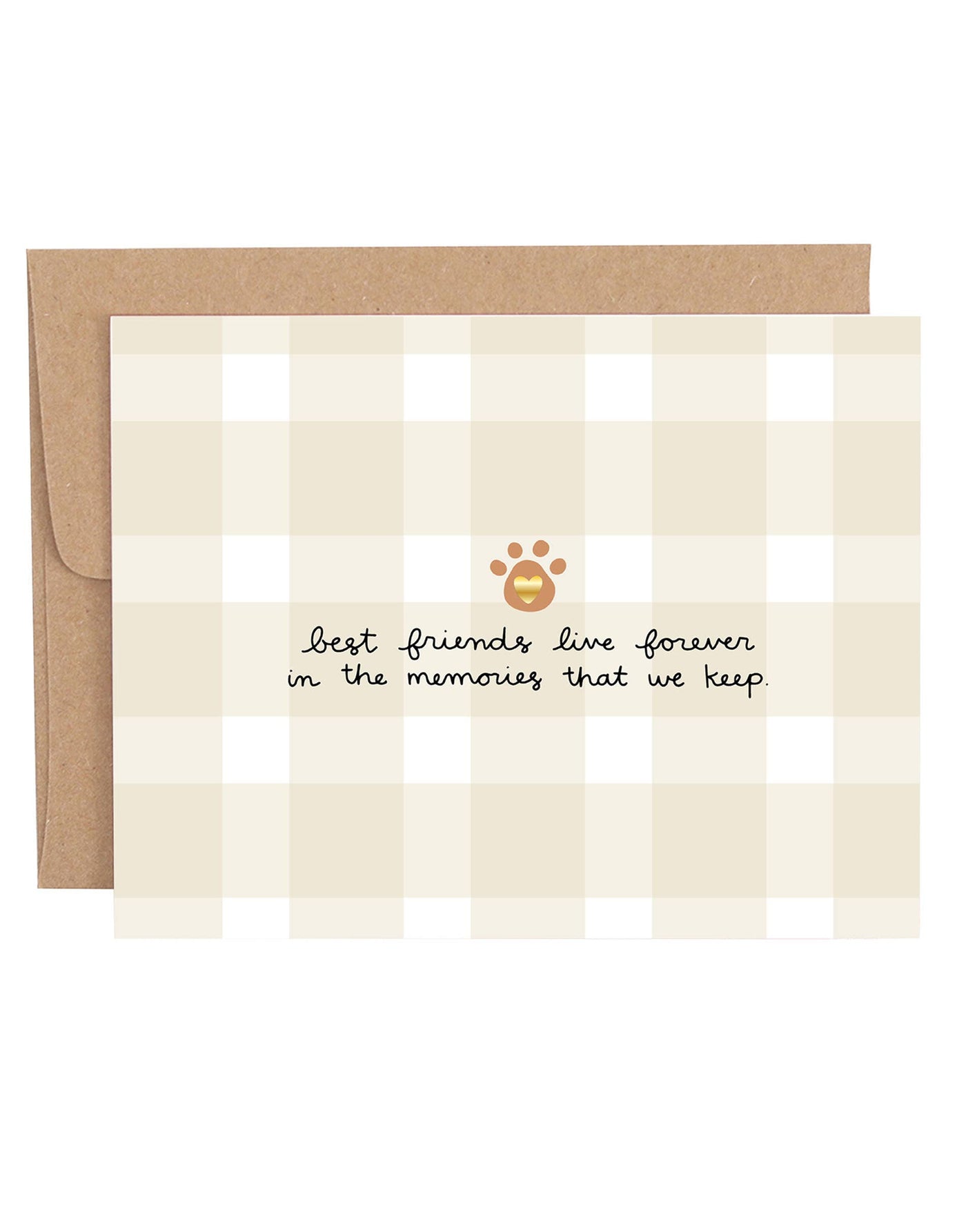 Best Friends Live Forever Pet Sympathy Greeting Card