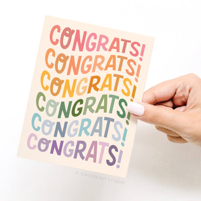 Congrats Wonky Type Greeting Card