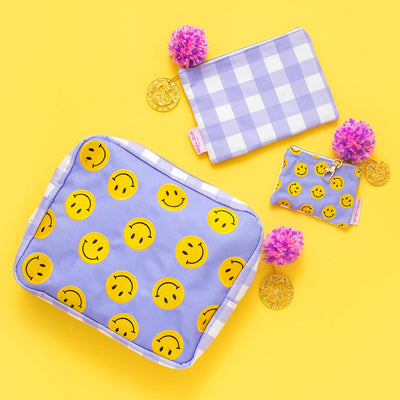 Smiley Petite Zippered Pouch