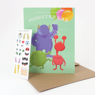 Monster Lab Sticker Scene Card