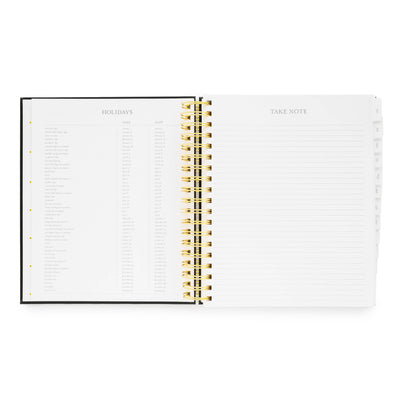 2025 Black Daily Spiral Planner