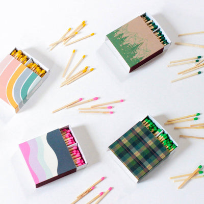 Forest Flannel Square Matchbox
