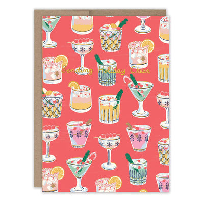 Festive Cocktails Boxed Holiday Cards - Set of 10