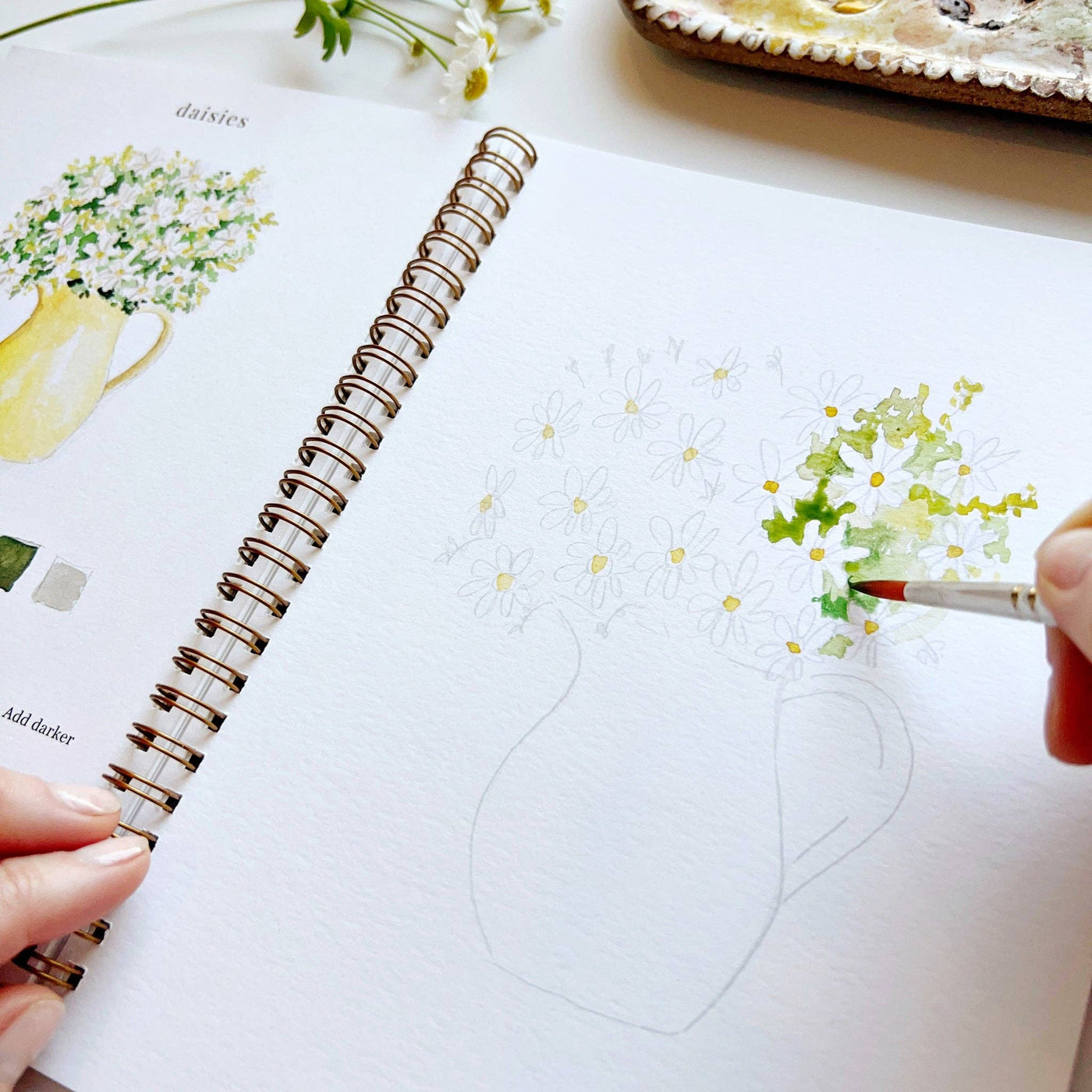 Flowers Watercolor Workbook