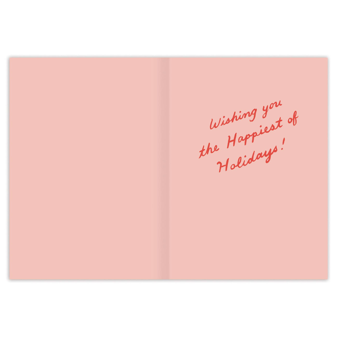 Laughing All The Way Swan & Cat Holiday Card