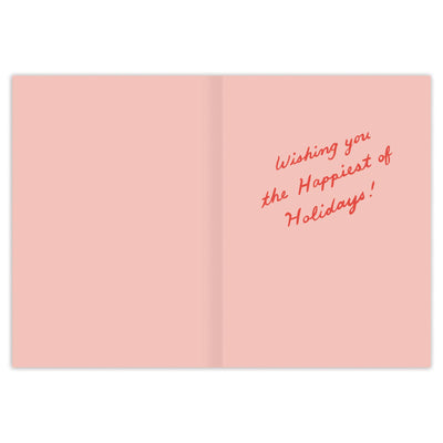 Laughing All The Way Swan & Cat Holiday Card