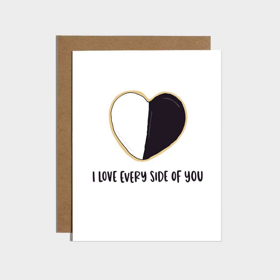 Black and White Cookie Love Card