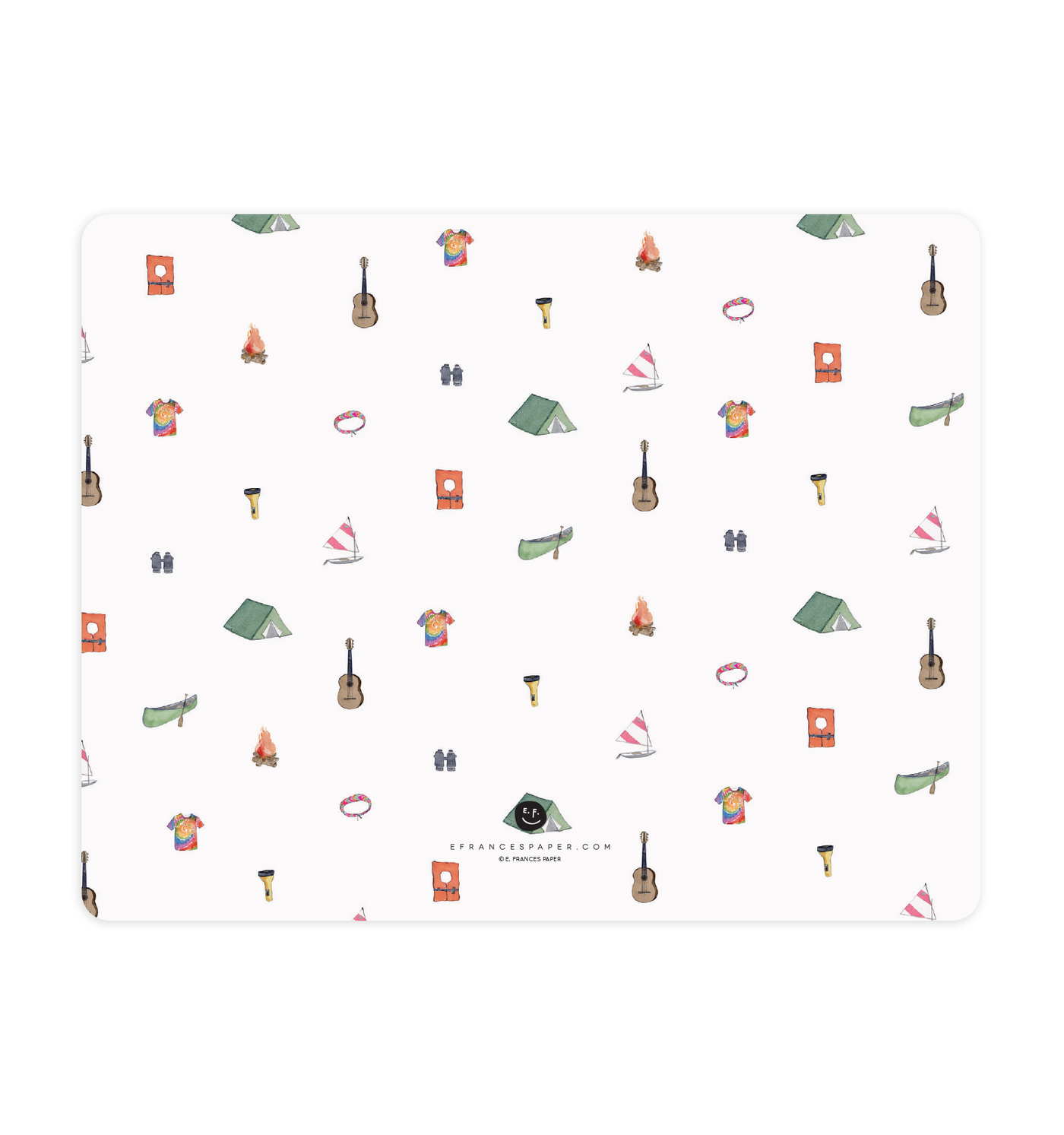 Camp Flat Notes ( Boxed Set of 8) | Kids Stationery