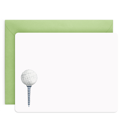 Golf Tee Flat Notes – Boxed Set of 8 Notecards