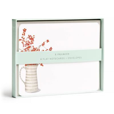 Autumn Berry Pitcher Flat Notecard Set
