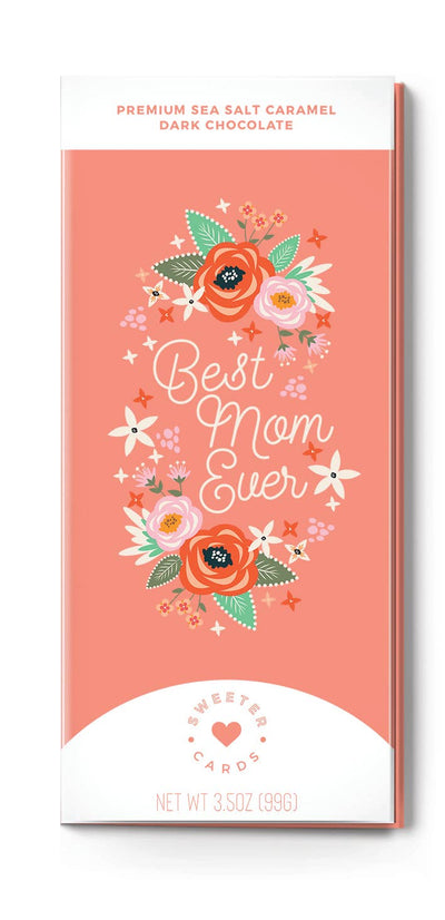 Mother's Day Card with Chocolate Bar Inside: Best Mom Ever