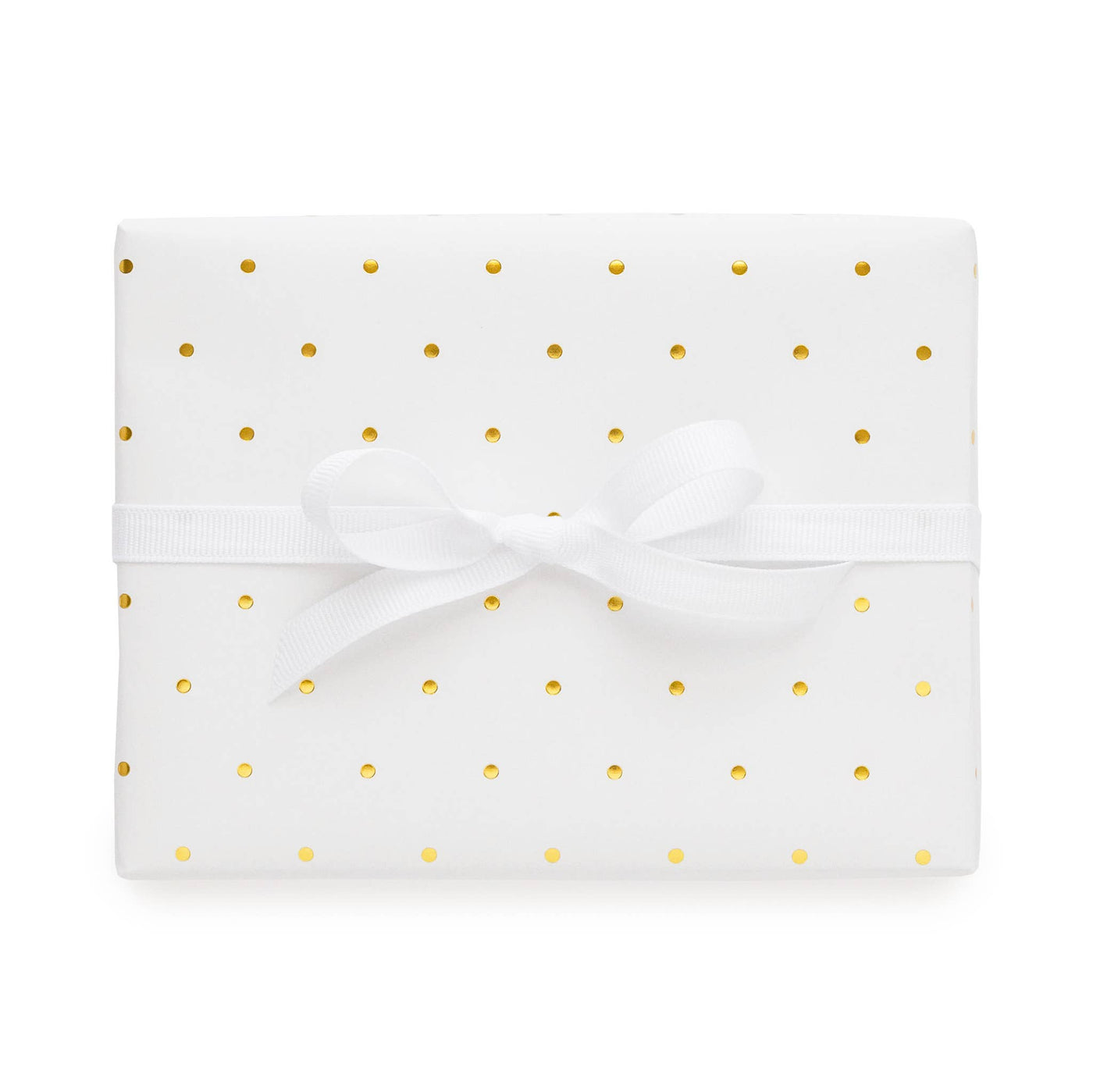 Gold Swiss Dot, Wrapping Paper Roll - 3 sheets