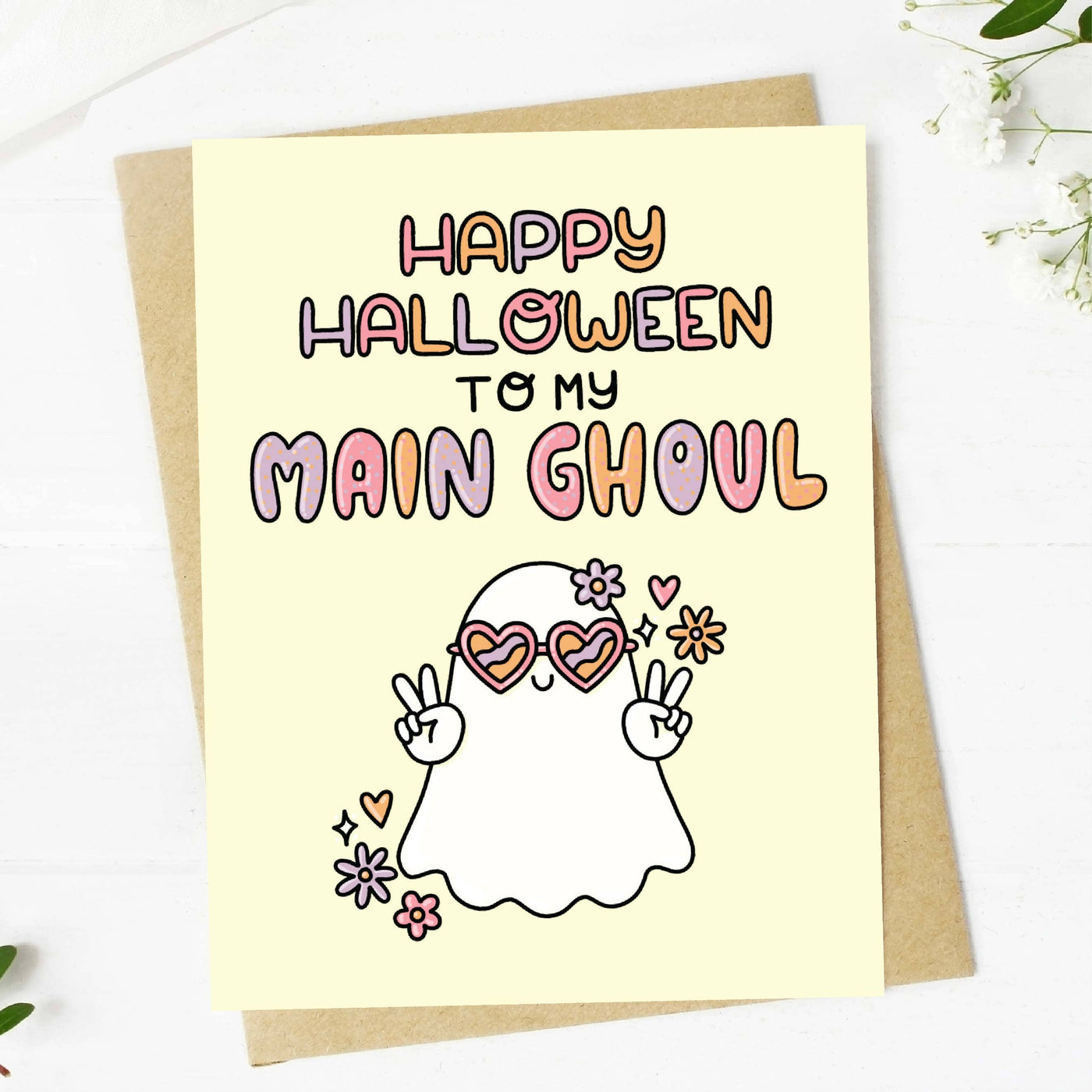 Happy Halloween To My Main Ghoul Greeting Card