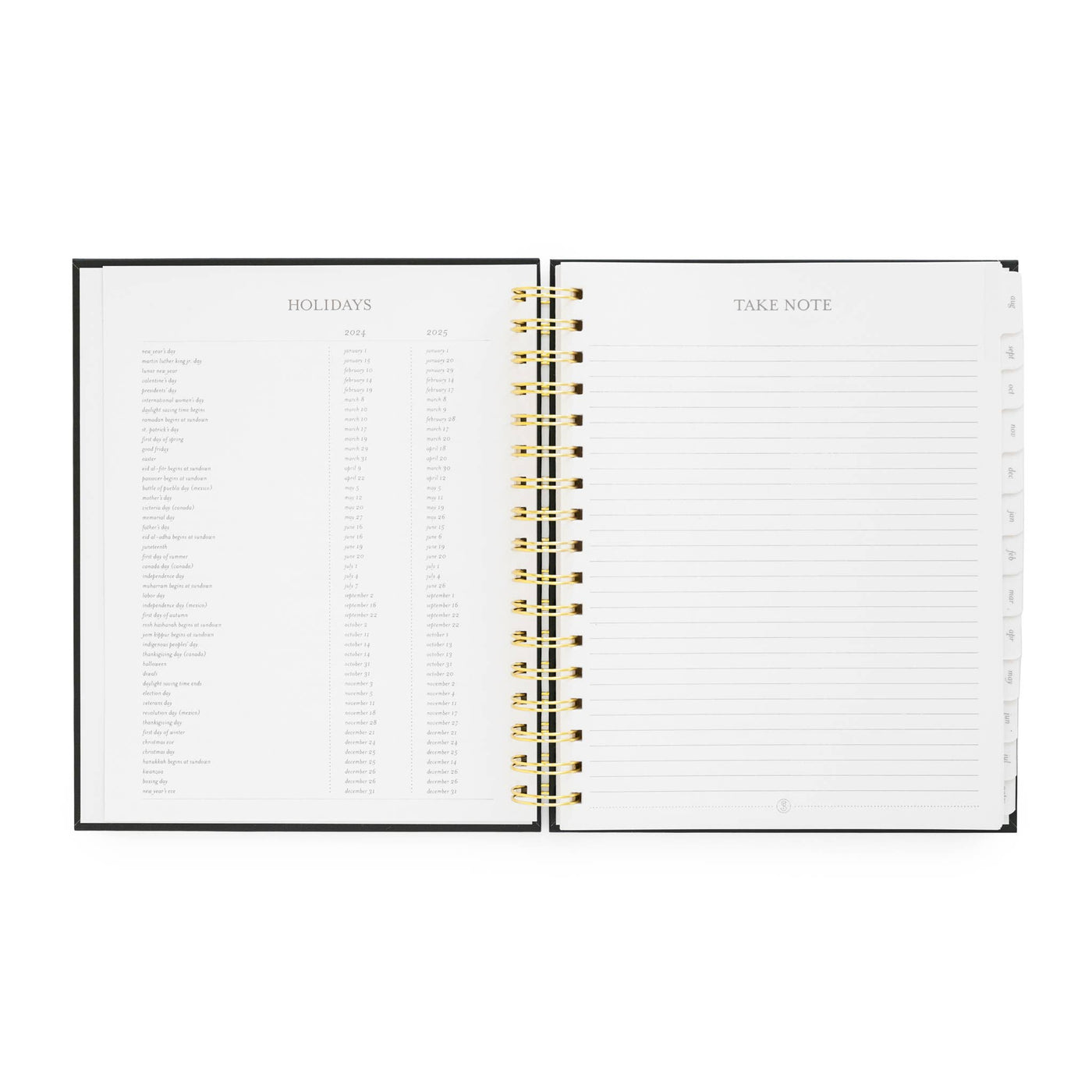 2024-2025 Black Spiral Academic Planner