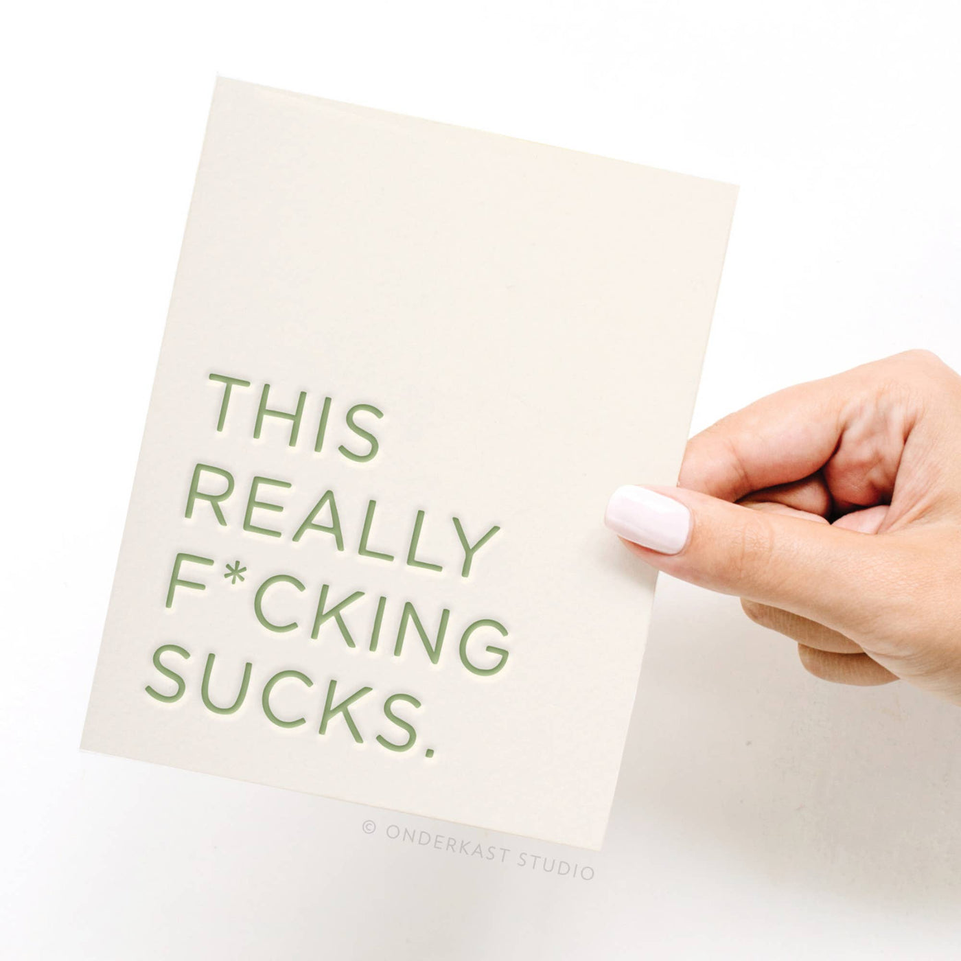 This Really F*cking Sucks Letterpress Greeting Card