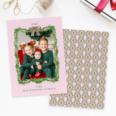 Blush Traditional Plaid with Greenery