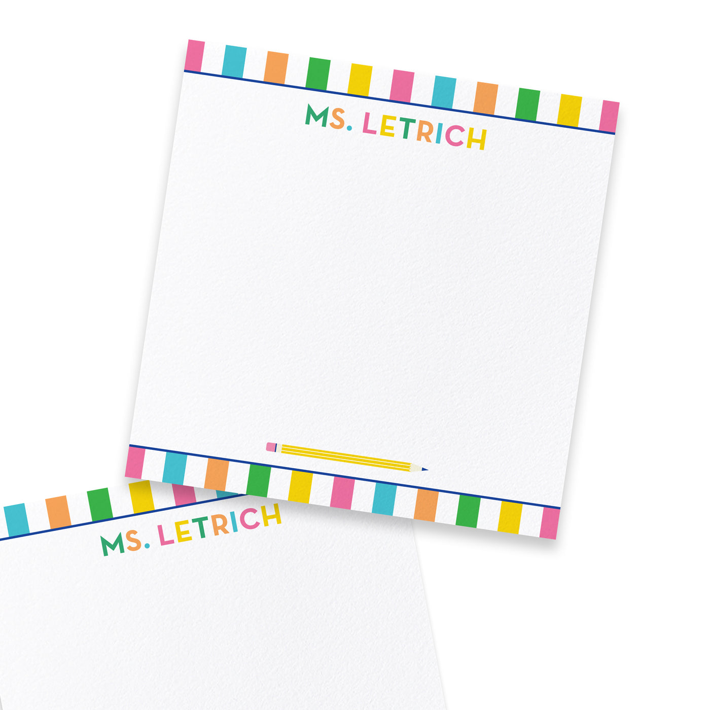 Colorful Stripe Teacher Notepad