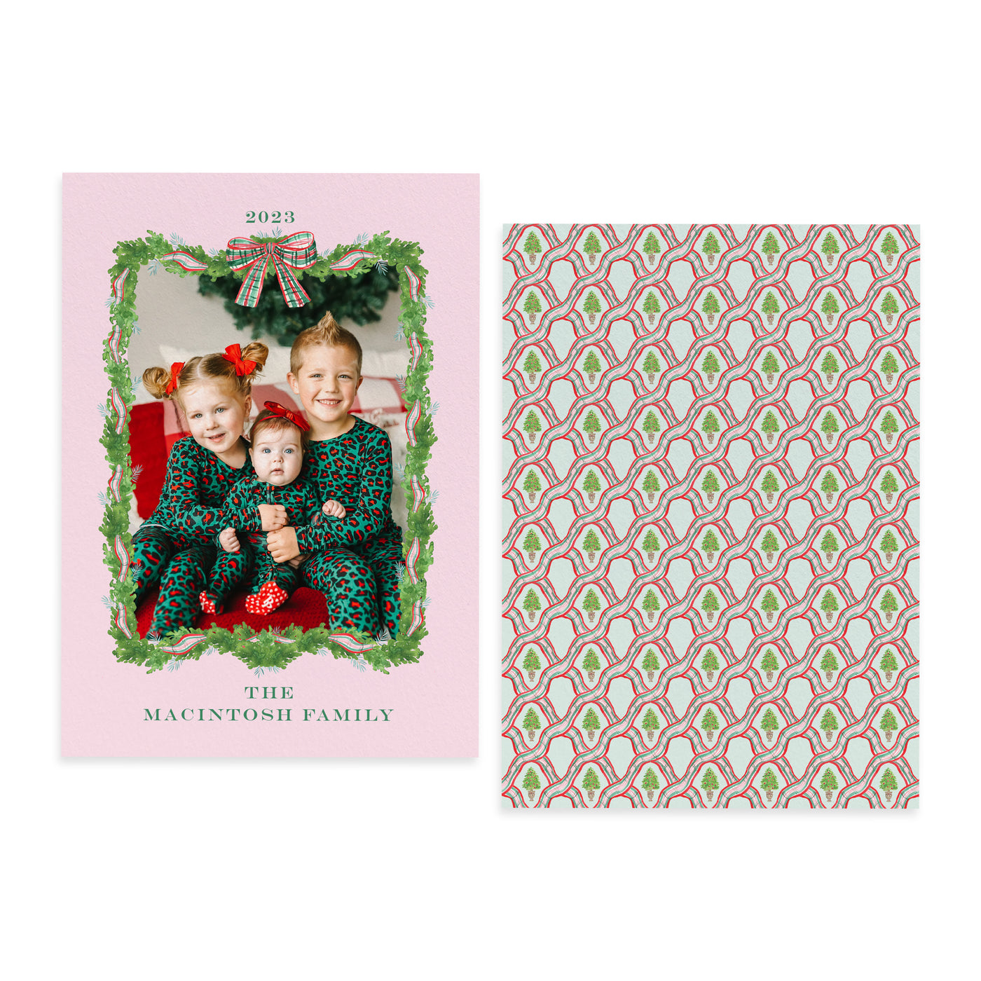 Blush Traditional Plaid with Greenery