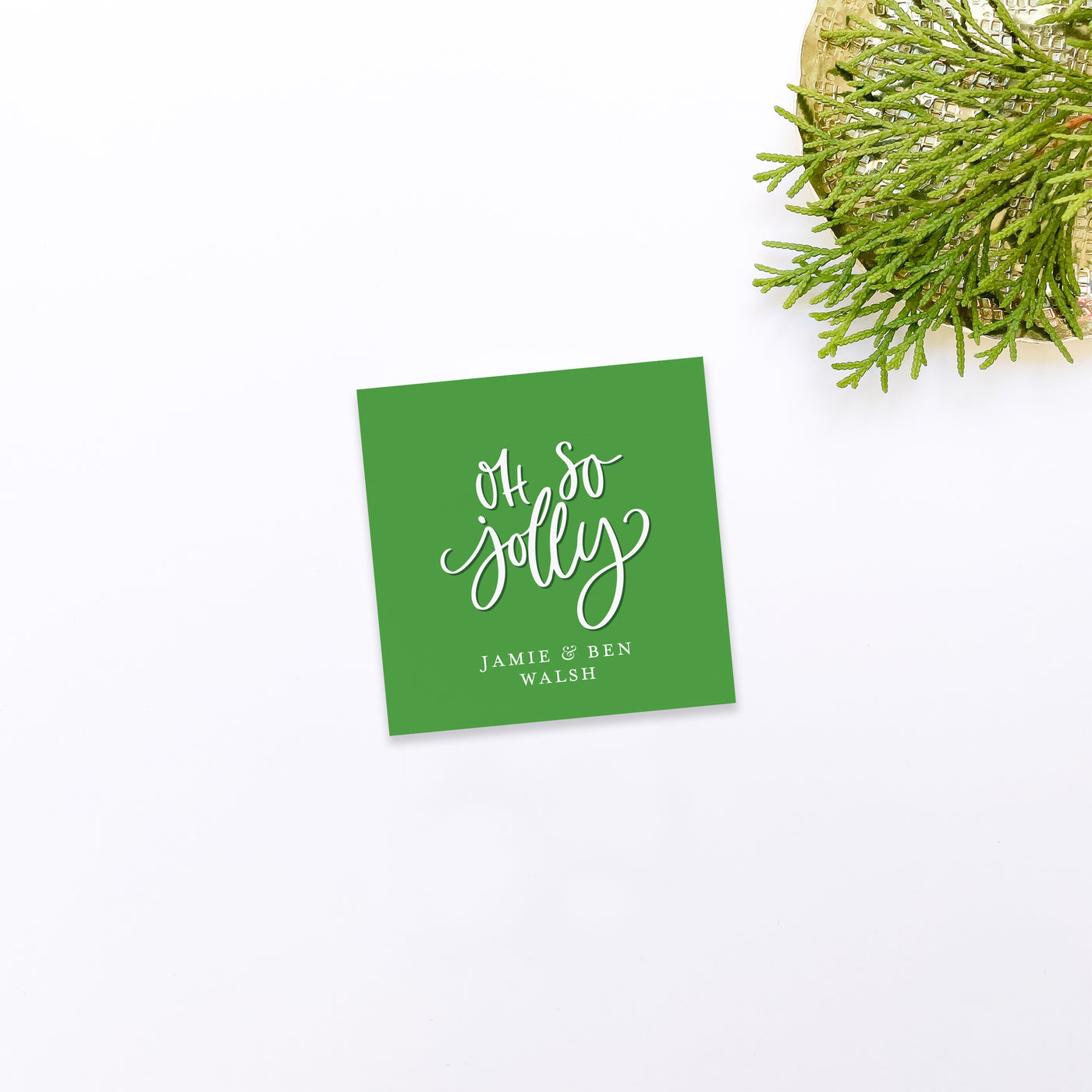 Green Jolly Gift Sticker
