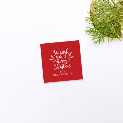We Wish You a Merry Christmas Gift Sticker