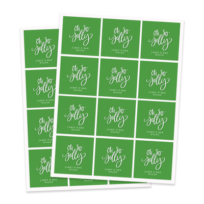 Green Jolly Gift Sticker