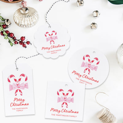 Candy Cane Holiday Gift Tag