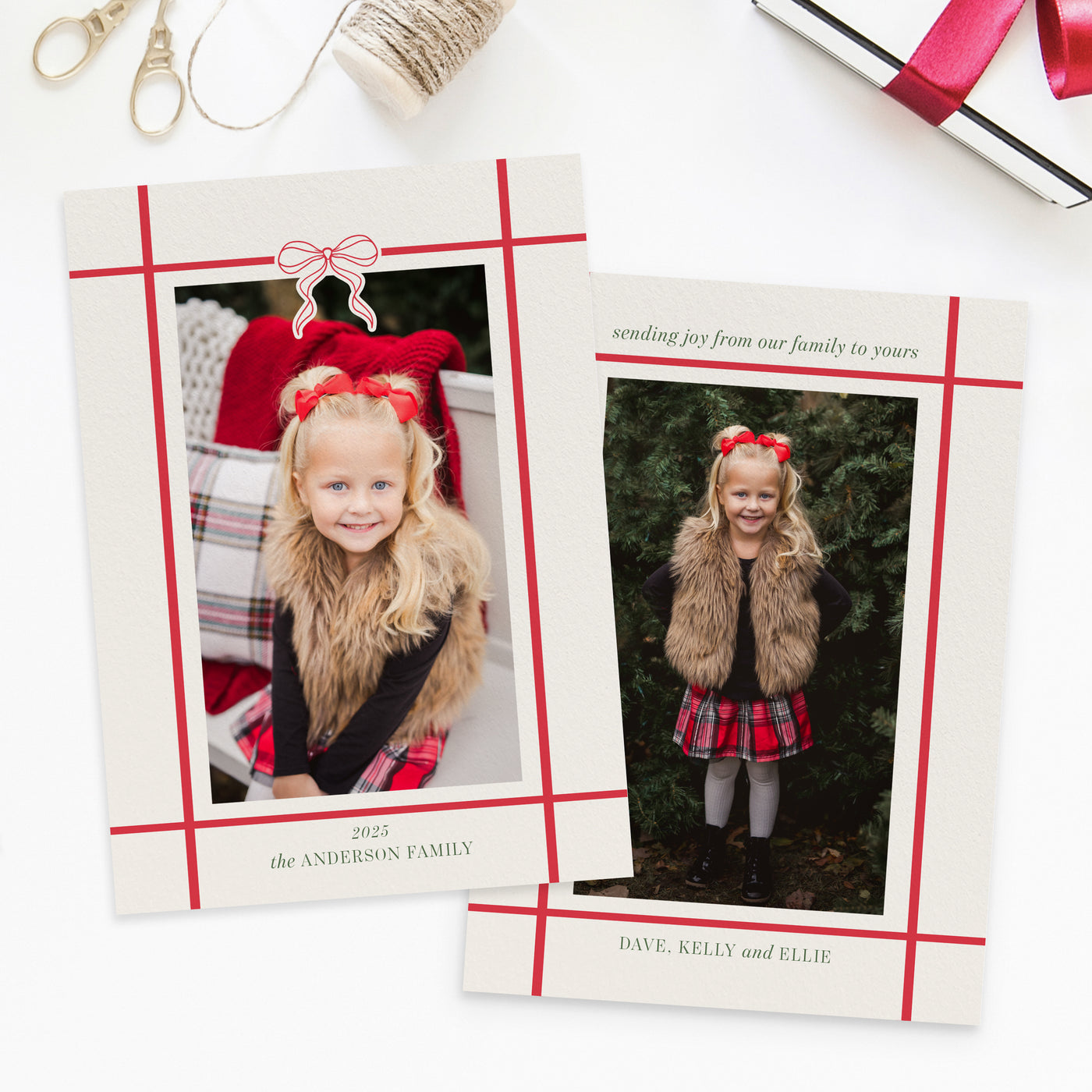 Red Frame Personalized Photo Card