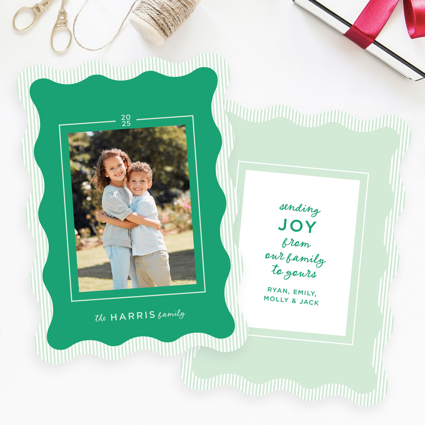 Wavy Whimsy Personalized Photo Card