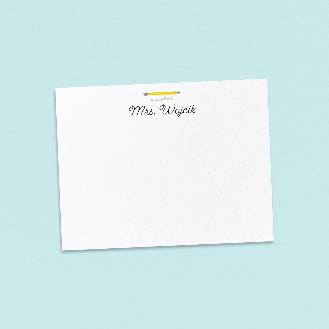 Yellow Pencil Teacher Notecards