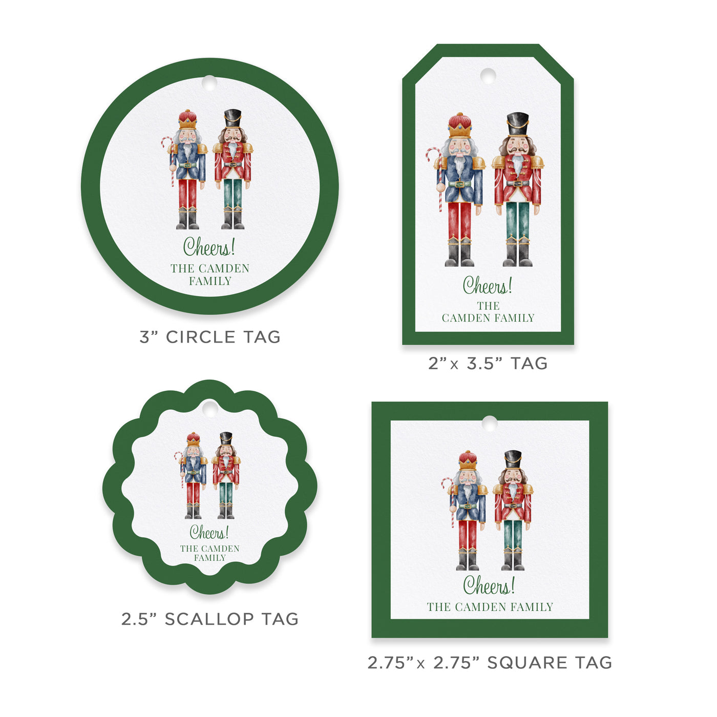 Nutcrackers Holiday Gift Tag