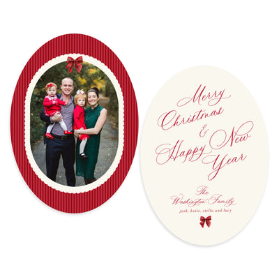 Oval Frame Personalized Photo Card