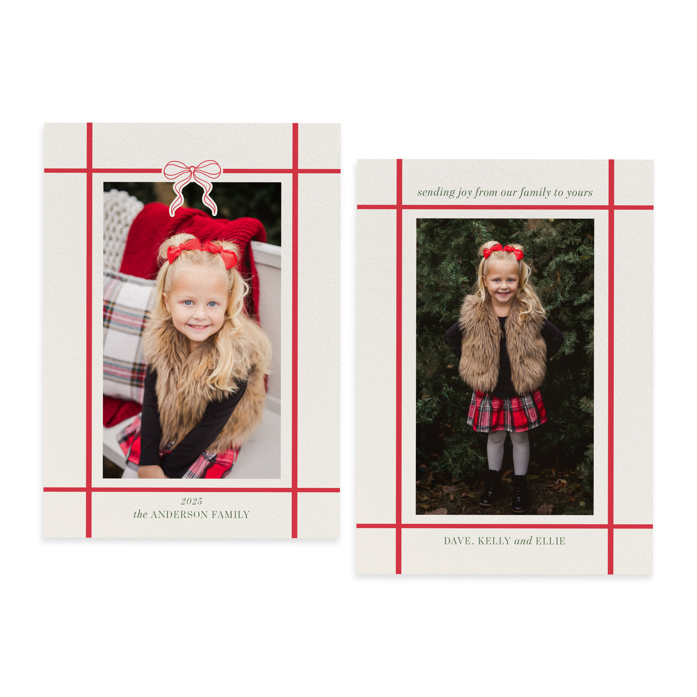 Red Frame Personalized Photo Card