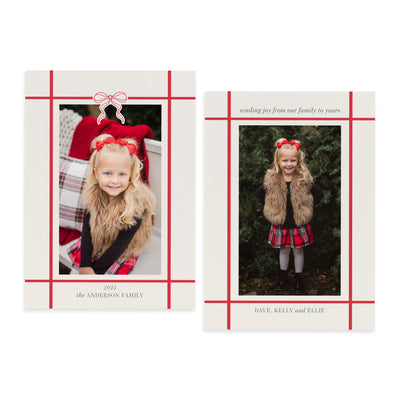 Red Frame Personalized Photo Card