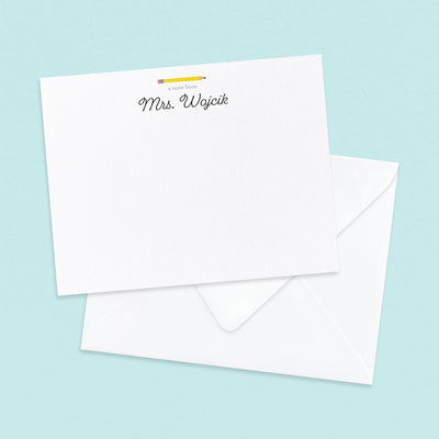 Yellow Pencil Teacher Notecards