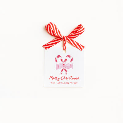 Candy Cane Holiday Gift Tag
