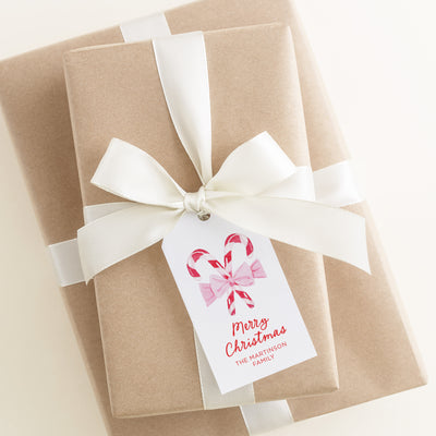 Candy Cane Holiday Gift Tag