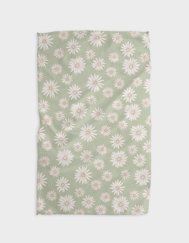 Daisy Days Neutral Tea Towel