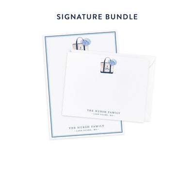 Boat Tote Anchor Stationery Bundle
