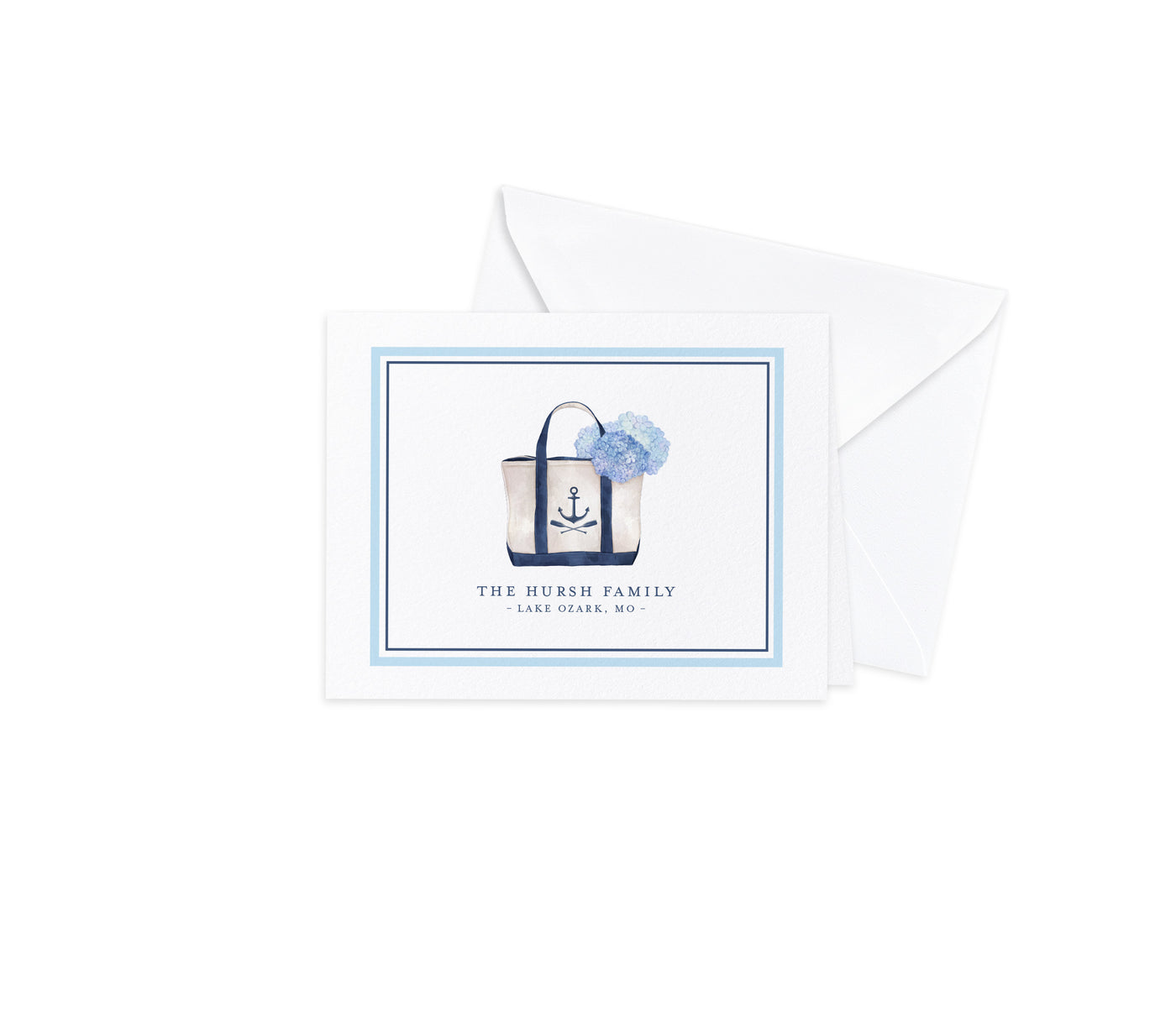 Boat Tote Anchor Folded Notecards