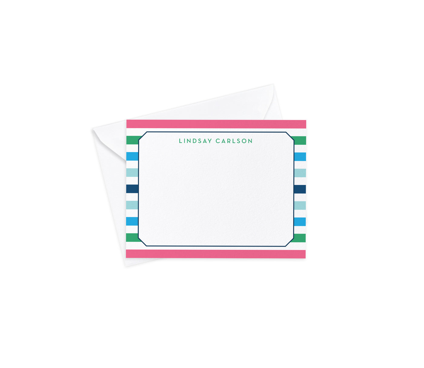 Colorful Stripe Flat Notecards