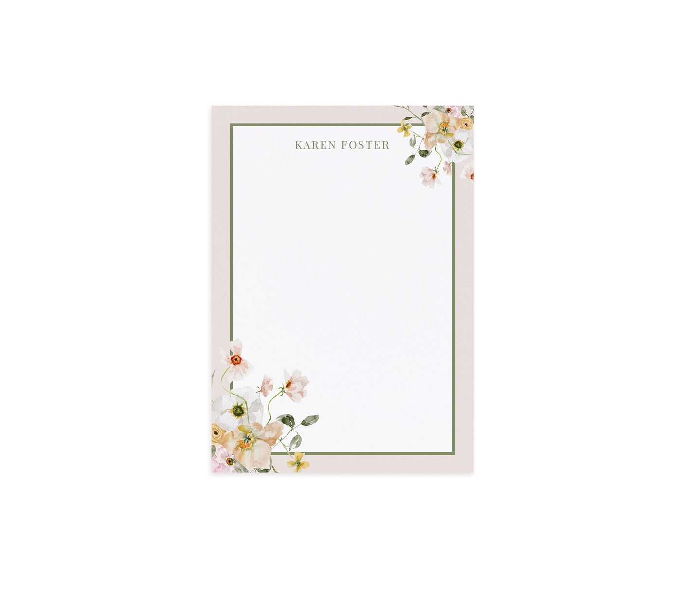 Delicate Floral Notepad