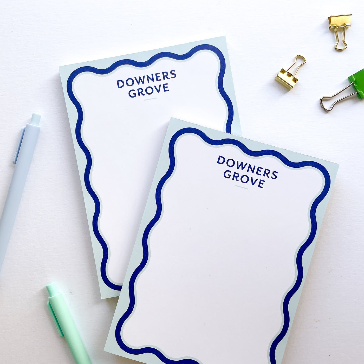 Downers Grove Notepad - Blue Wave