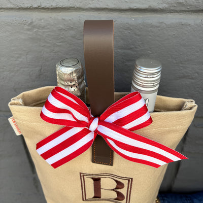 Personalized Wine Bag Box Initial in Chocolate