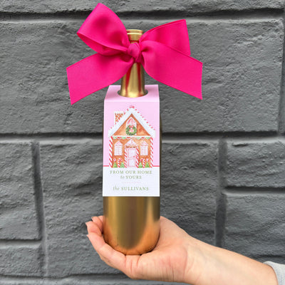 Wine Bottle Tag Gingerbread House