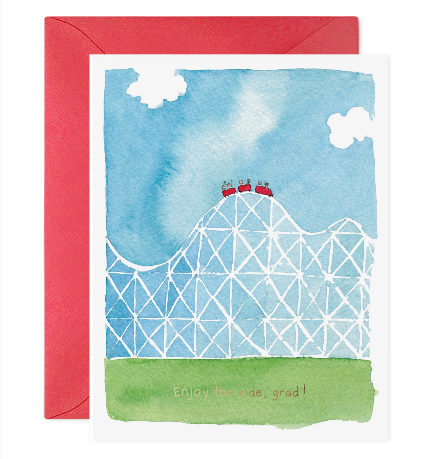 Enjoy The Ride | Rollercoaster Congrats Greeting Card