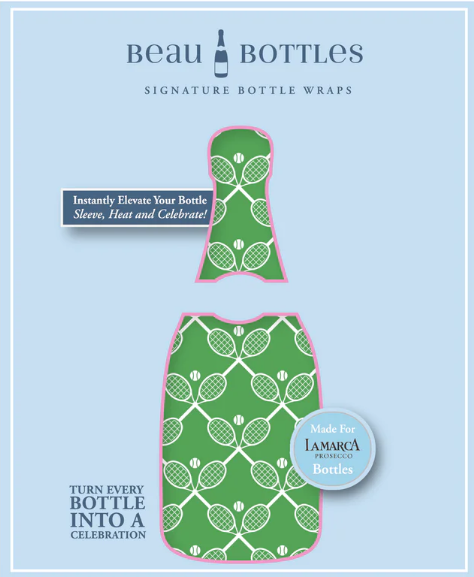 Preppy Tennis Match Bottle Wrap - La Marca Edition