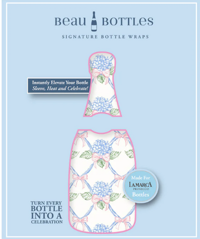 Hydrangea Lattice Bottle Wrap – La Marca Edition