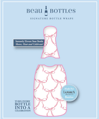 Grandmillenial Pink Bows Bottle Wrap – La Marca Edition